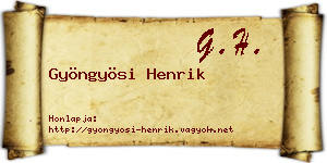 Gyöngyösi Henrik névjegykártya