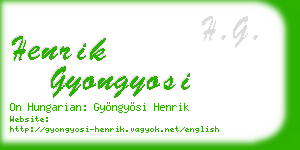 henrik gyongyosi business card